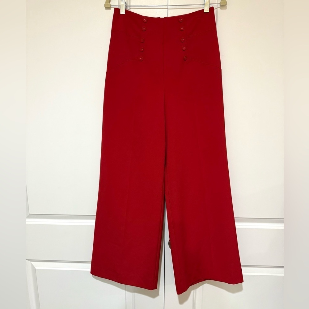 Gabrielle Union Red Wide-Leg Women's Pants